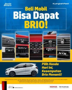 Promo Honda September: Beli Mobil Bisa Dapat Brio