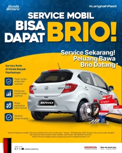 Promo Service September: Service Mobil Bisa Dapat Brio
