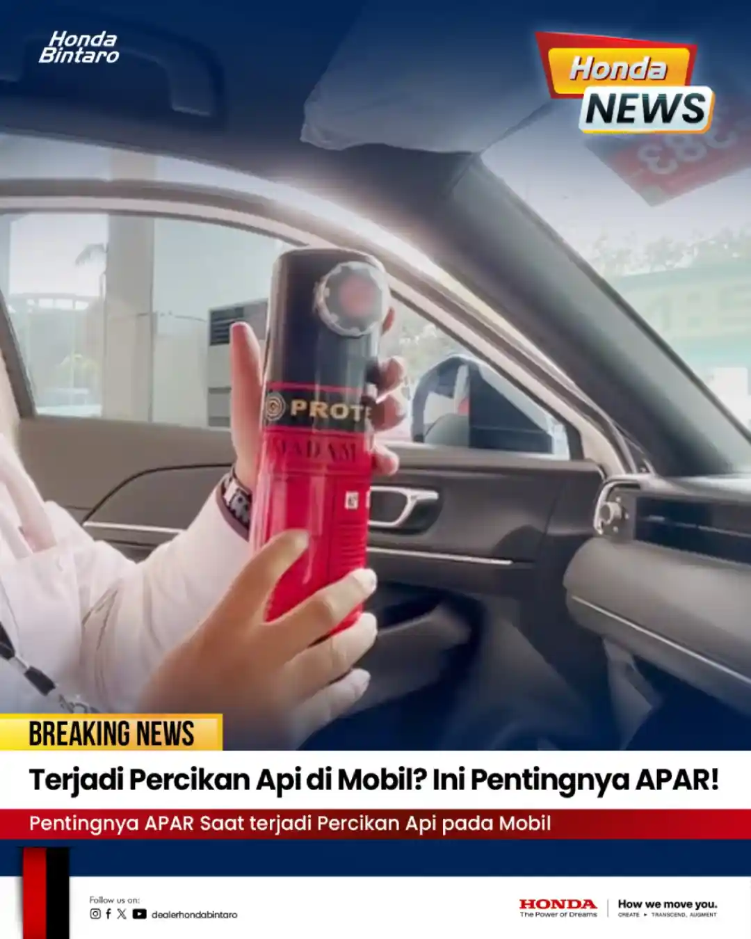 Terjadi Percikan Api di Mobil Ini Pentingnya APAR!