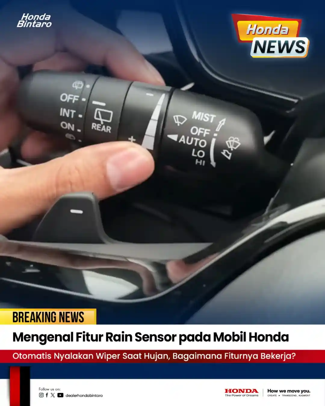 Mengenal Fitur Rain Sensor pada Mobil Honda