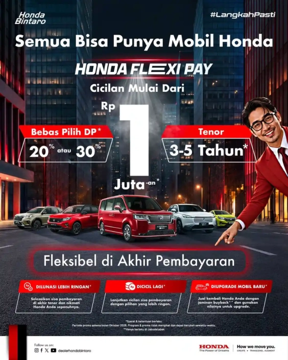 Nikmati Keuntungan Honda Flexi Pay Cicilan Mulai Rp 1 Jutaan