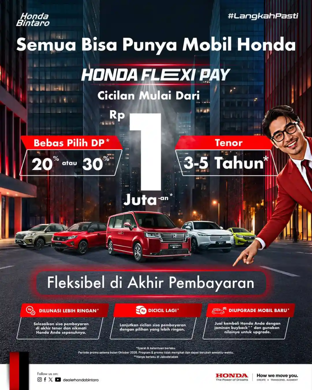 Nikmati Keuntungan Honda Flexi Pay Cicilan Mulai Rp 1 Jutaan