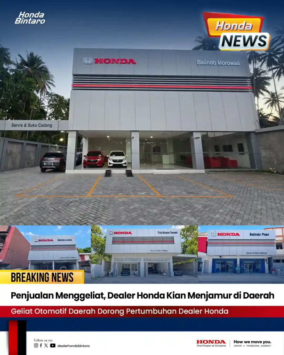 Penjualan Menggeliat! Dealer Honda Kian Menjamur di Daerah